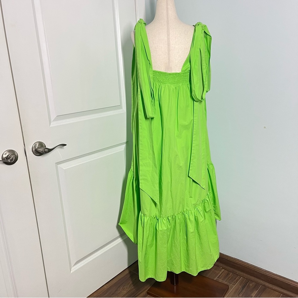 Christopher John Rogers + Target Green Hi-low Dress With Shoulder size XS - Picture 7 of 11